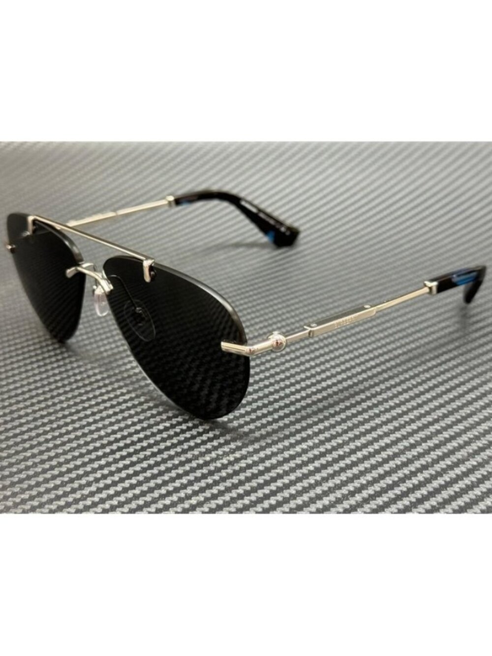 New Burberry Men Silver Sunglasses 60-13-140